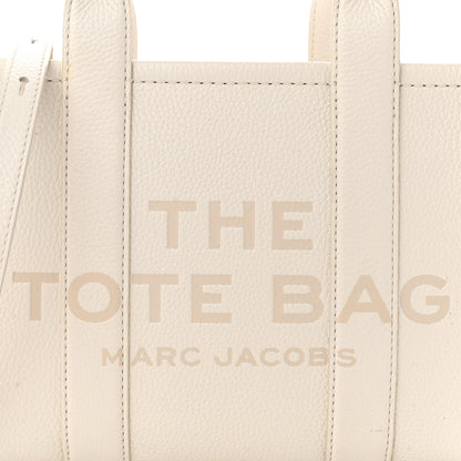 Marc Jacobs Grained Calfskin Mini The Tote Bag Cotton Silver 8 of 13