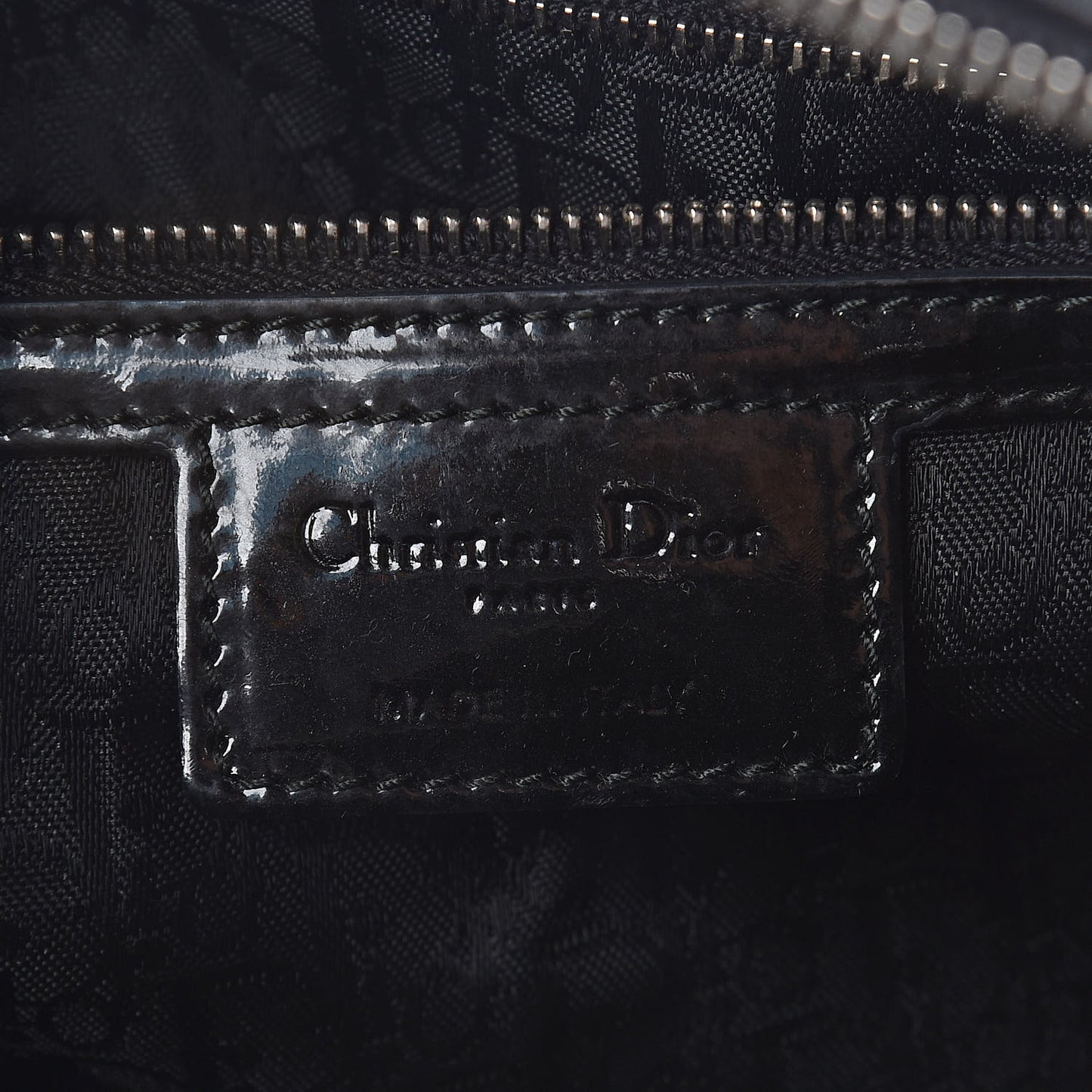 Patent Cannage Large Lady Dior Black