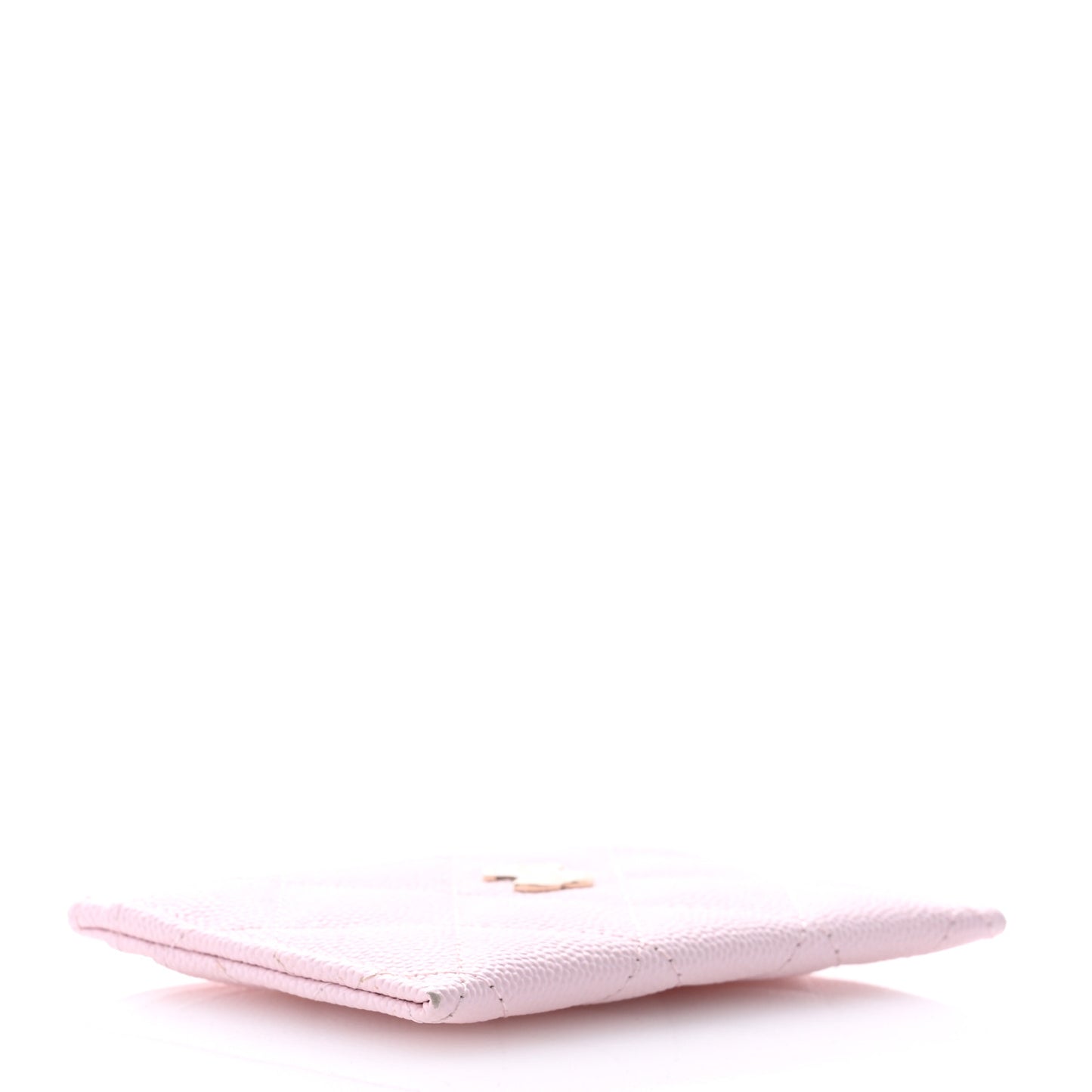 Caviar Quilted Card Holder Light Pink