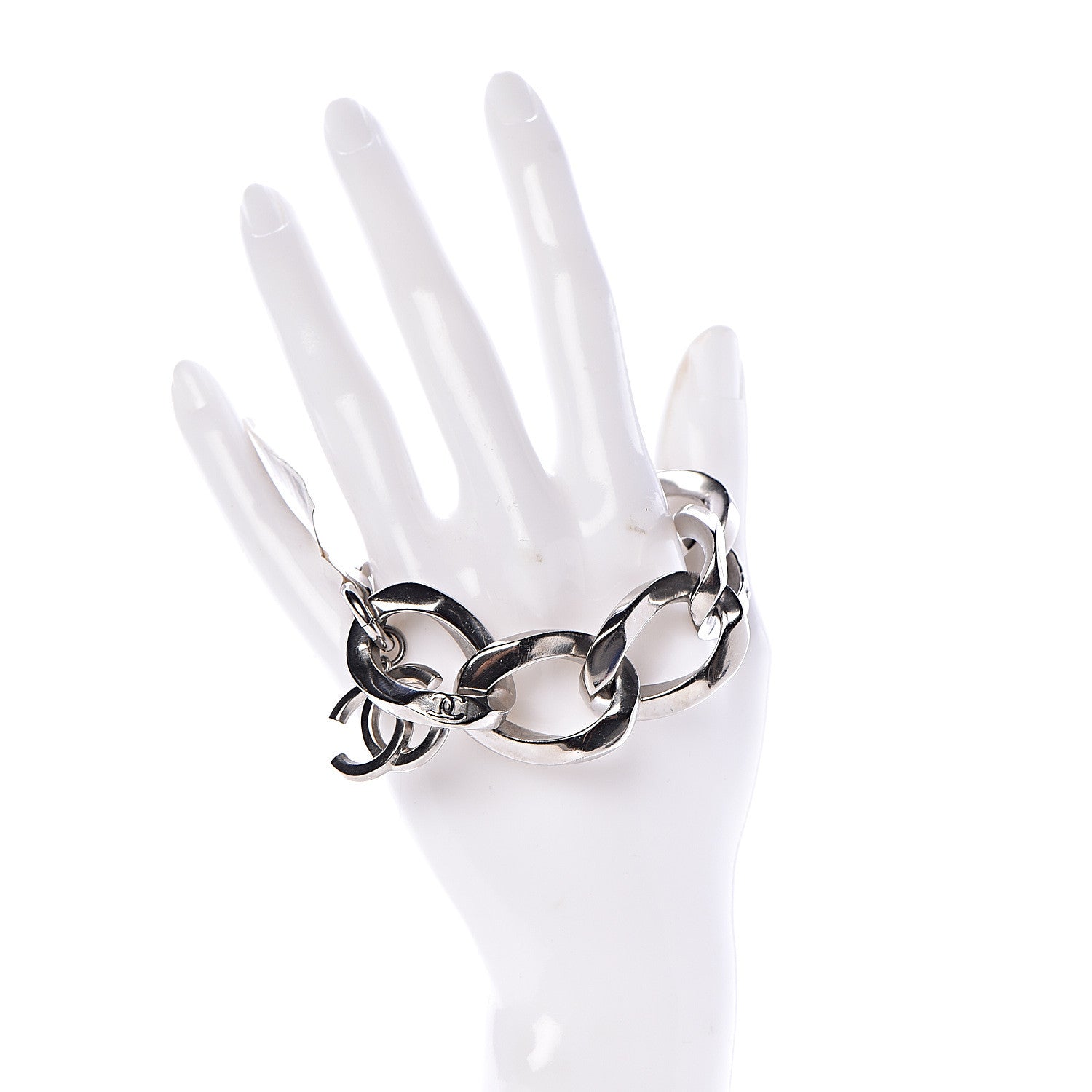 Chanel Chain Link CC Bracelet Silver 2 of 4