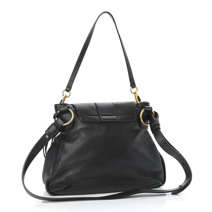 Chloe Grained Lambskin Calfskin Medium Lexa Shoulder Bag Black 3 of 12