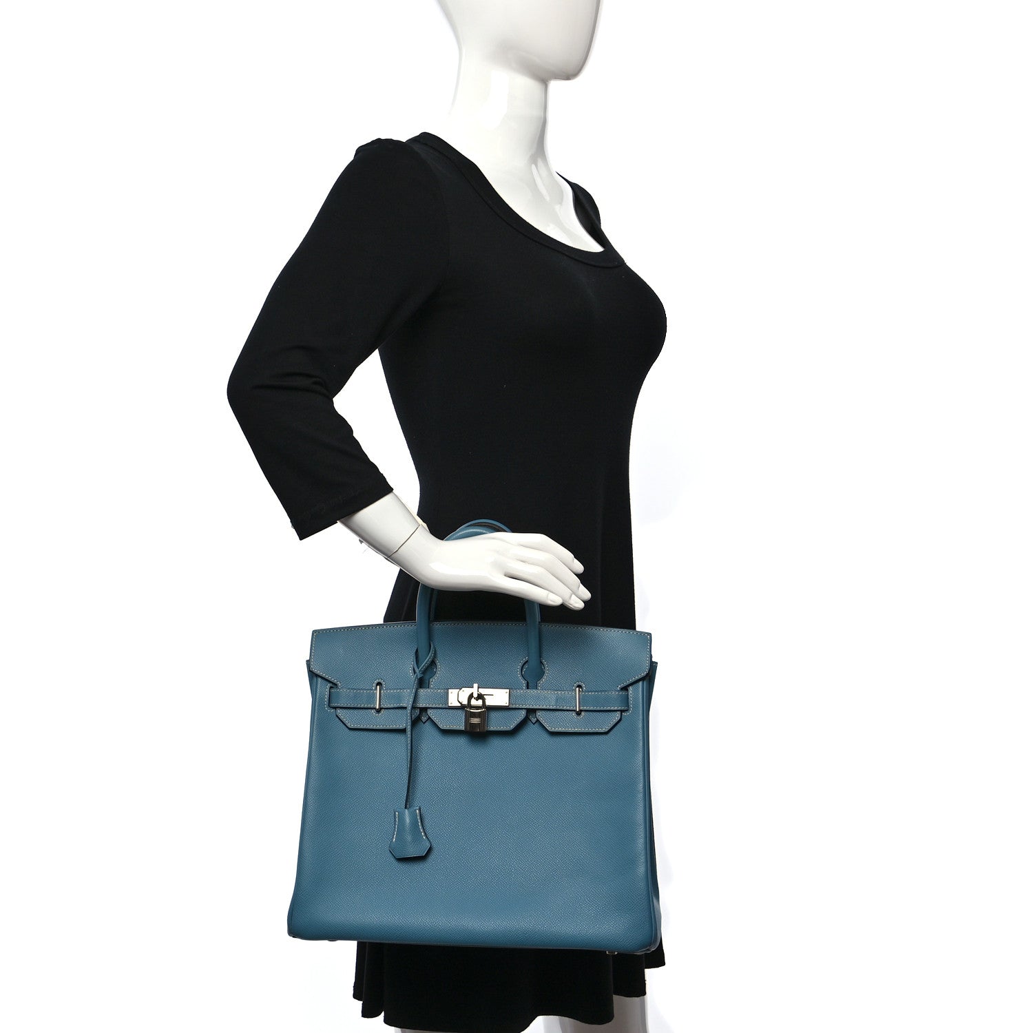 Hermes Epsom HAC Birkin 32 Blue Jean 2 of 12