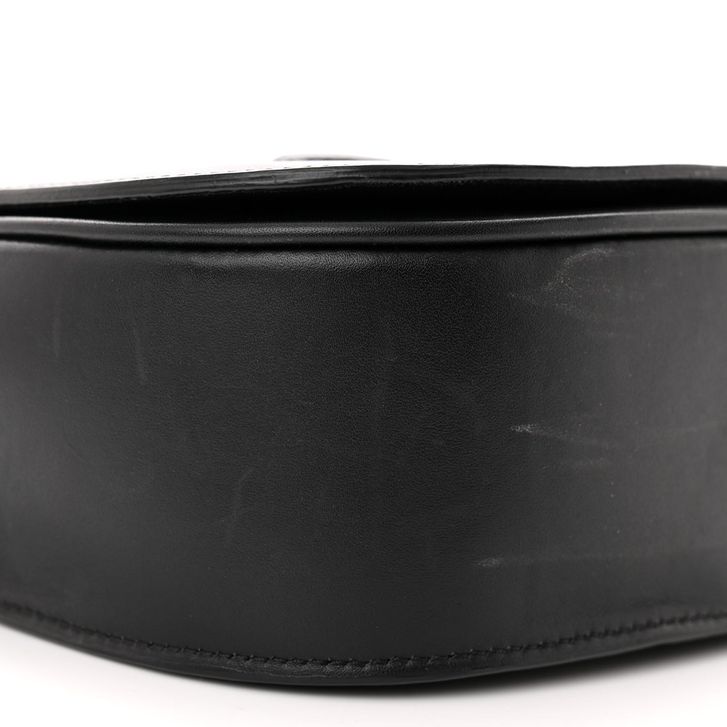 Smooth Calfskin Cuir Triomphe Folco Crossbody Bag Black