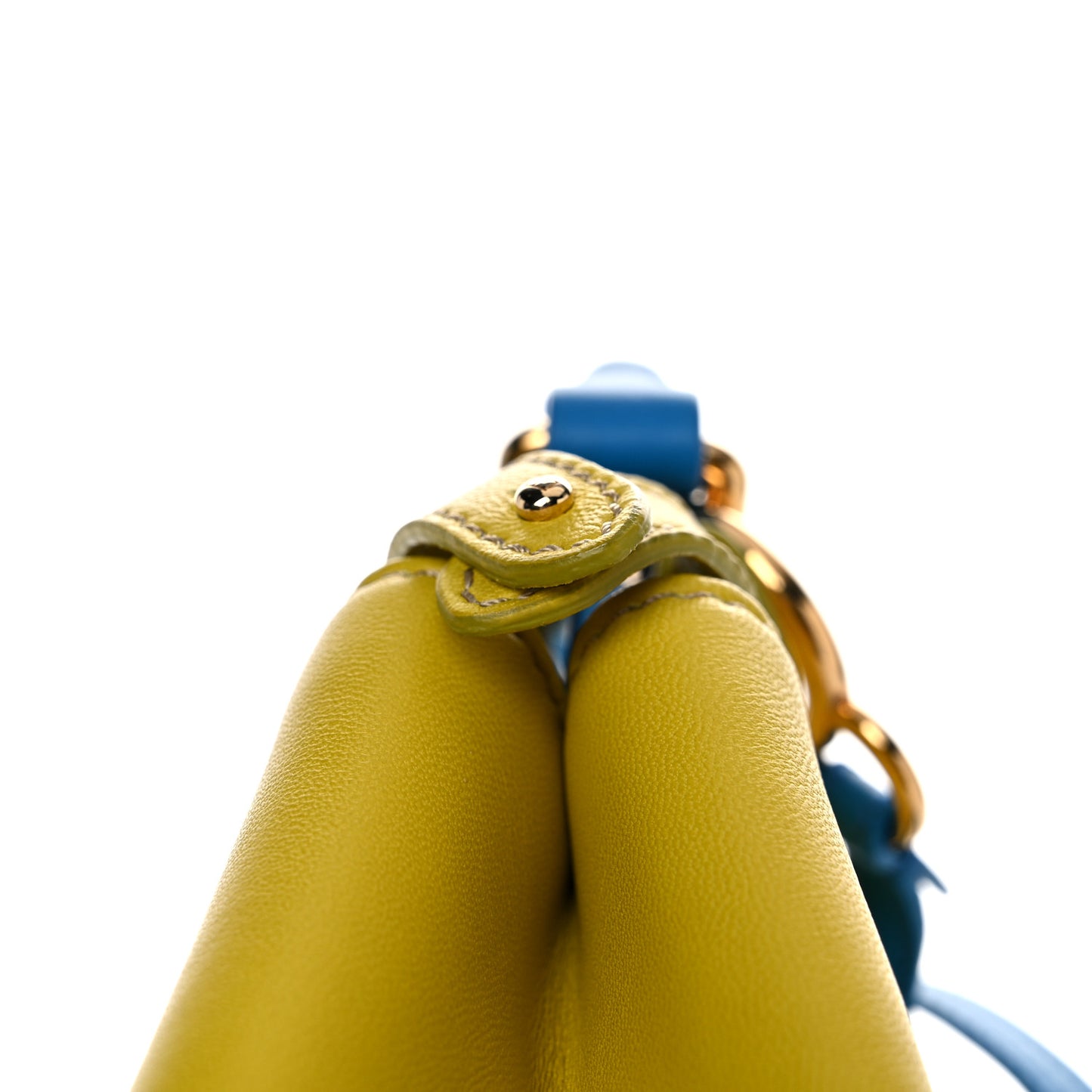 Nappa Colorblock Mini Peekaboo Iconic Satchel Lime Blue Royal Latte