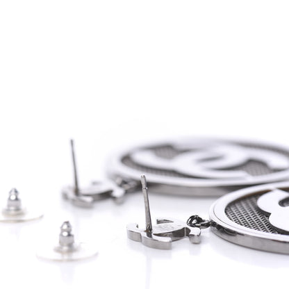 Chanel Ruthenium CC Drop Earrings 3 of 5