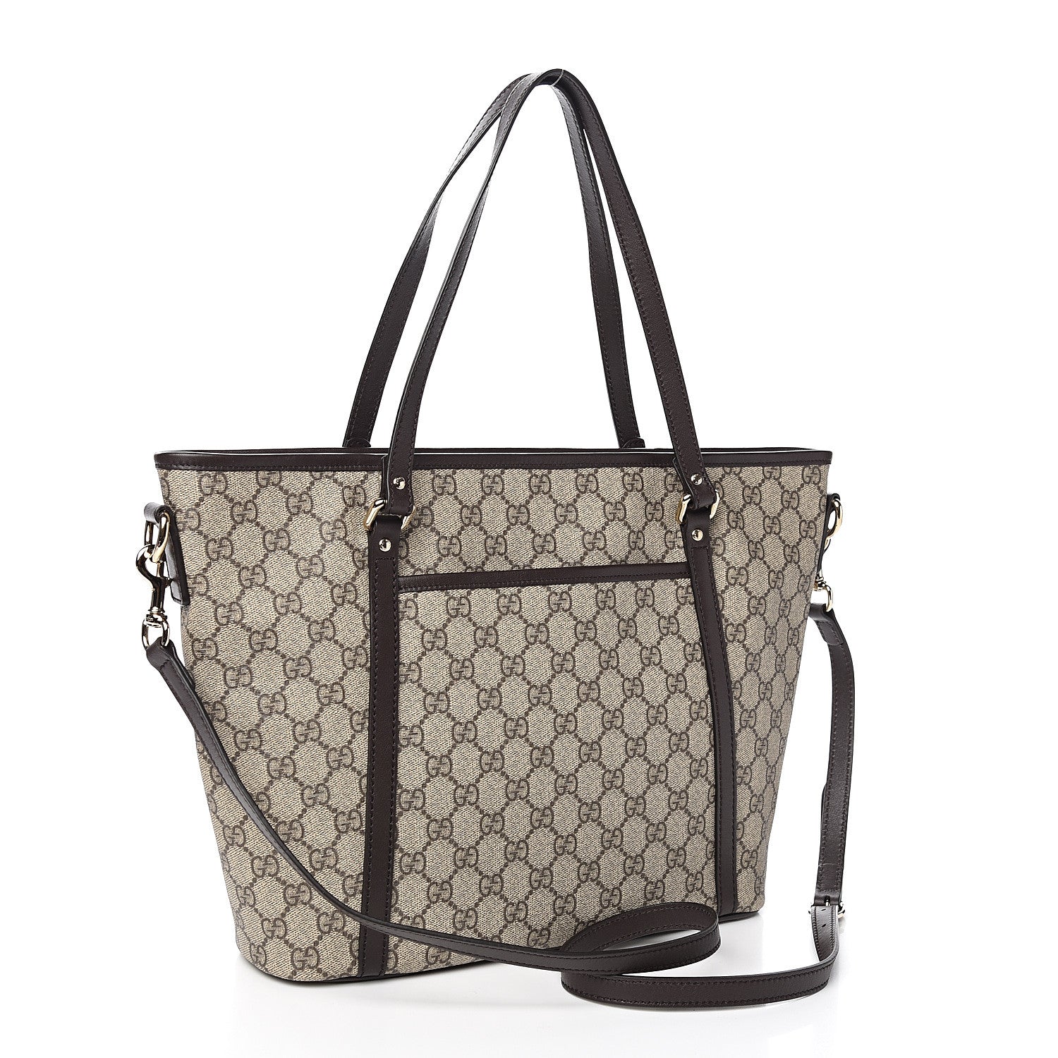 Gucci GG Supreme Monogram Medium Joy Tote Dark Brown 2 of 9