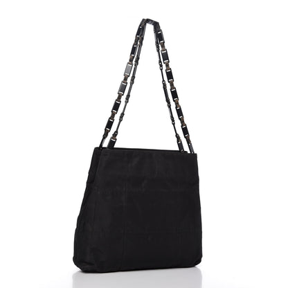 Prada Tessuto Nylon Chain Shoulder Bag Black 3 of 9