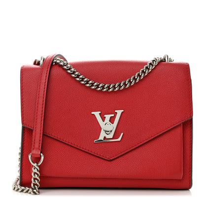 Louis Vuitton Soft Calfskin Mylockme Chain Bag BB Rubis 1 of 11