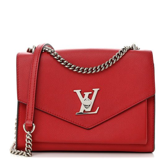 Soft Calfskin Mylockme Chain Bag BB Rubis