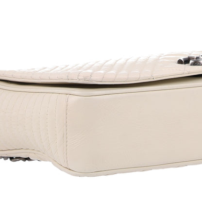 Chanel Glazed Calfskin Quilted Medium Coco Boy Flap White 9 of 10