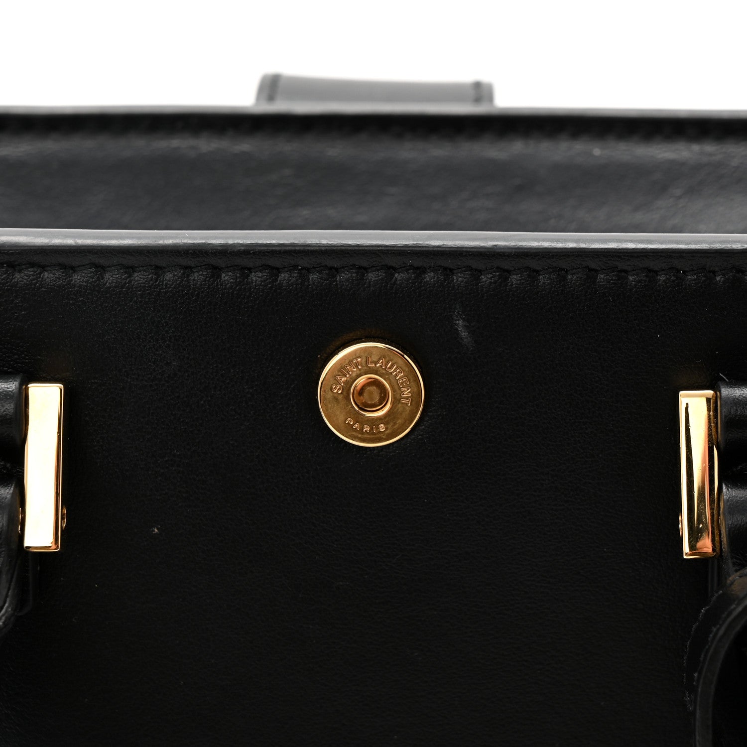 Saint Laurent Calfskin Monogram Baby Cabas Black 11 of 11