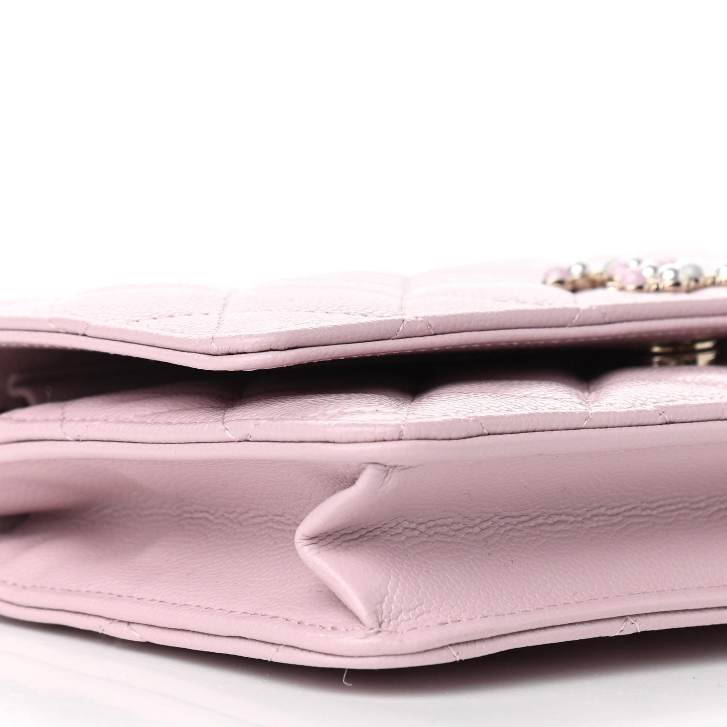 Chanel Caviar Quilted Coco Candy Wallet On Chain WOC Light Pink 10 of 11