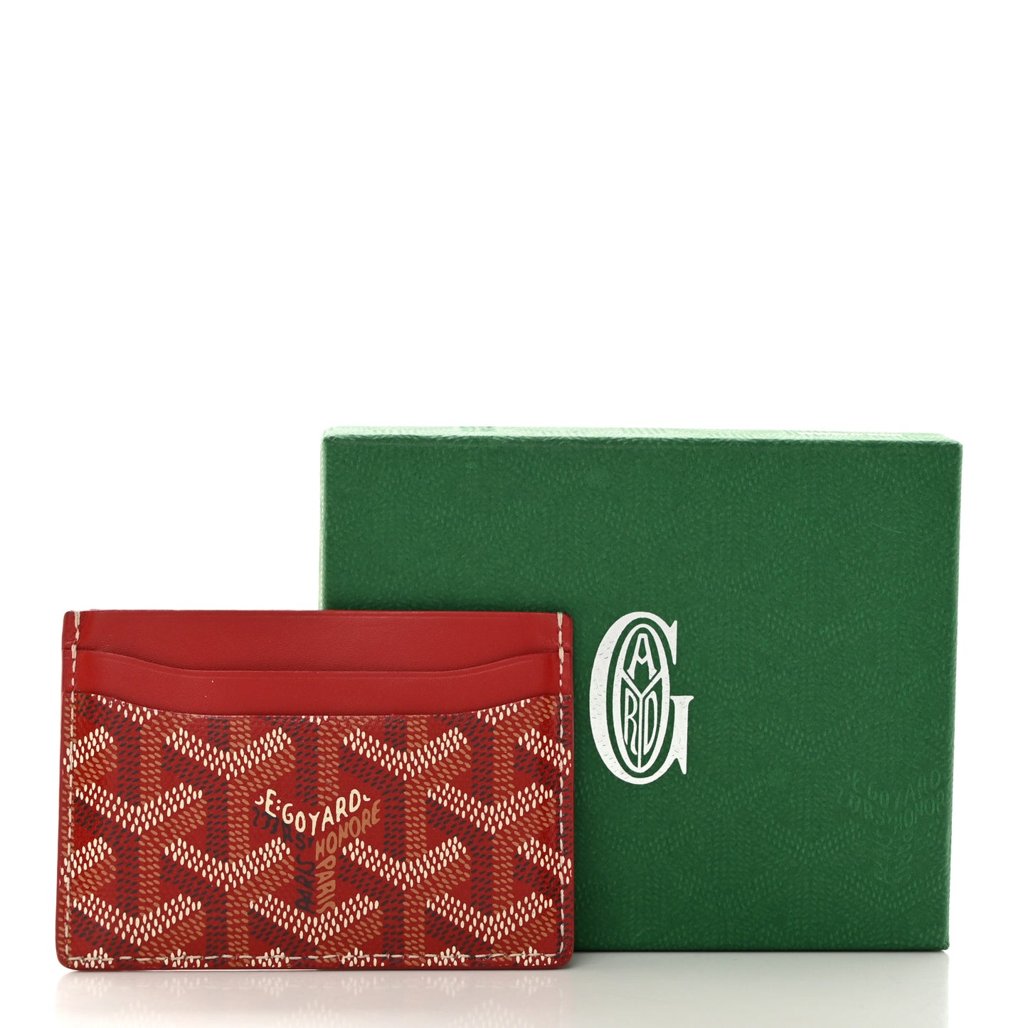 Goyardine Saint Sulpice Card Holder Red