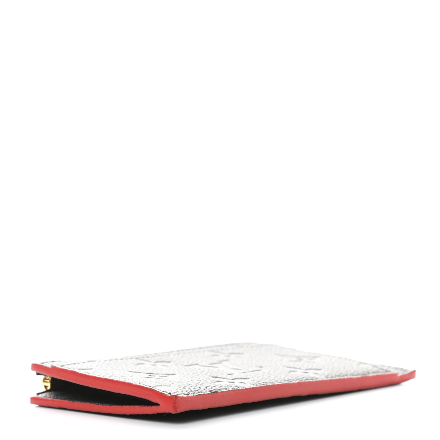 Empreinte Blooming Flowers Zipped Card Holder Marine Rouge