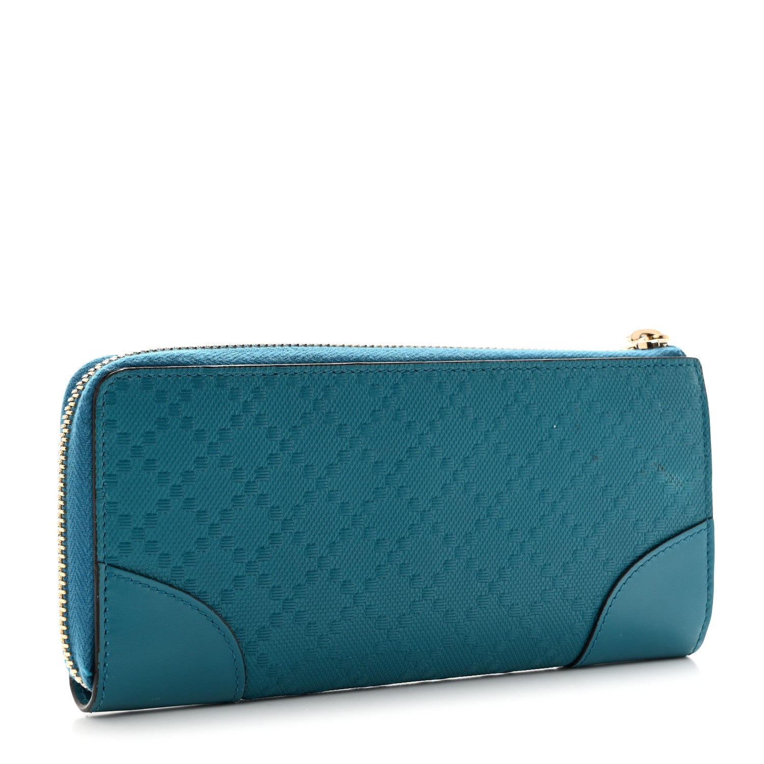 Gucci Bright Diamante Zip Around Wallet Turquoise 3 of 10