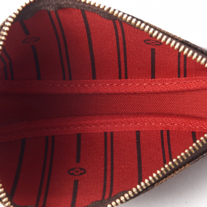 Louis Vuitton Damier Ebene Complice Trunks and Bags Mini Pochette Accessories Red 7 of 9