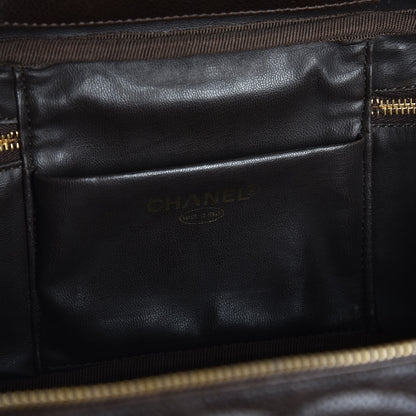 Chanel Caviar Vanity Cosmetic Case Brown 6 of 14