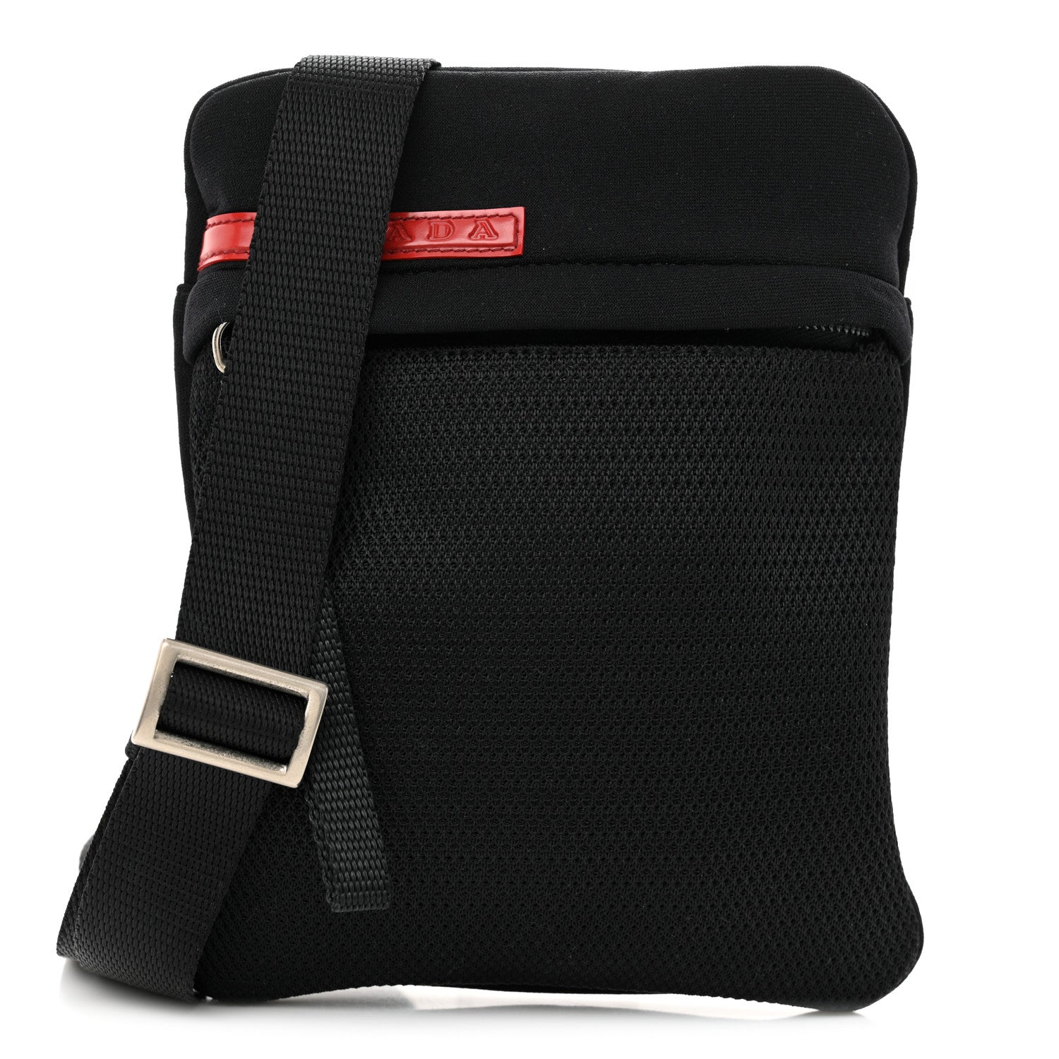 Prada Neoprene Mesh Sport Small Flat Messenger Bag Black 1 of 9