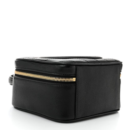 Gucci Sakai Be Green Calfskin Diagonal Stitched Blondie Top Handle Bag Black 4 of 11