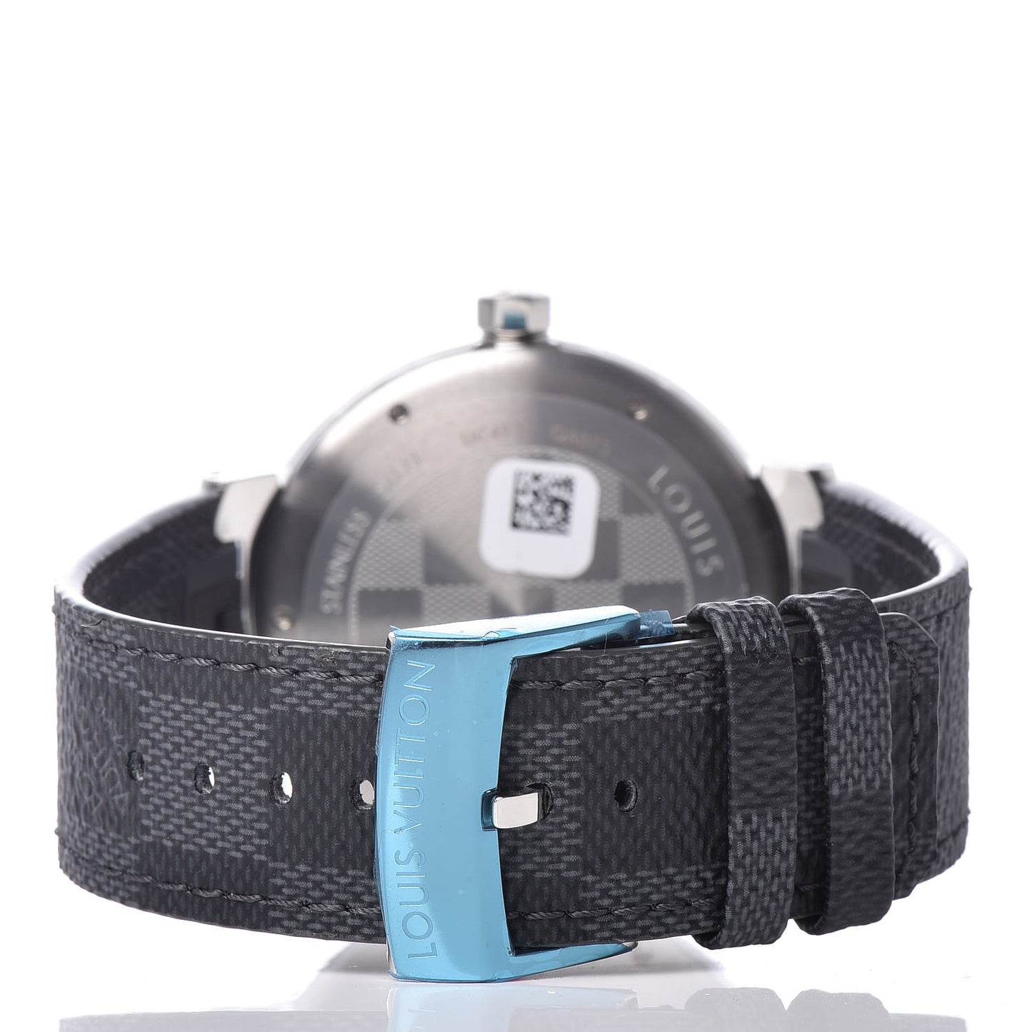 Stainless Steel Damier Graphite 41mm Tambour Quartz Watch