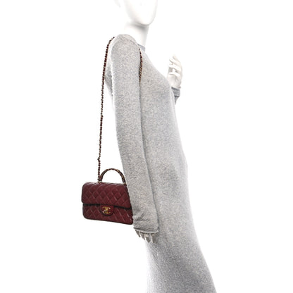 Chanel Caviar Quilted Small Handy CC Flap Burgundy 2 of 12