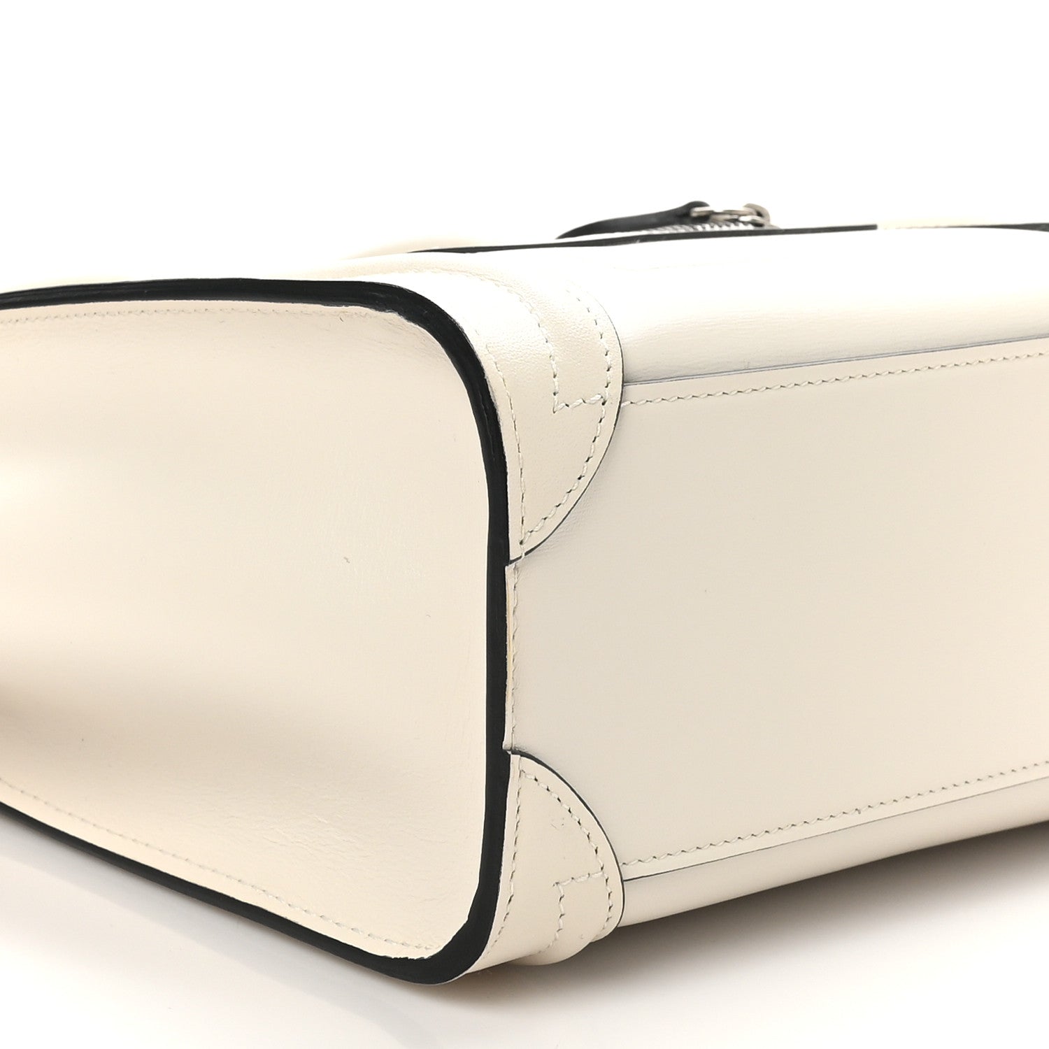 Celine Smooth Calfskin Nano Luggage White 8 of 9