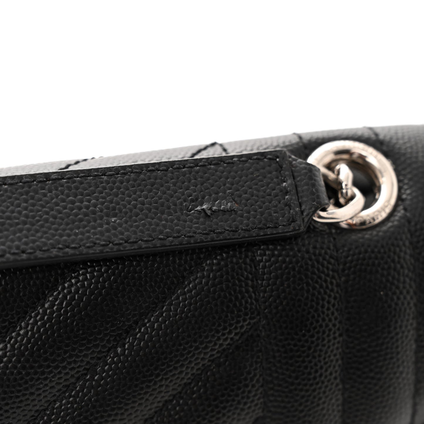 Grain De Poudre Textured Mixed Matelasse Triquilt Medium Monogram Satchel Black