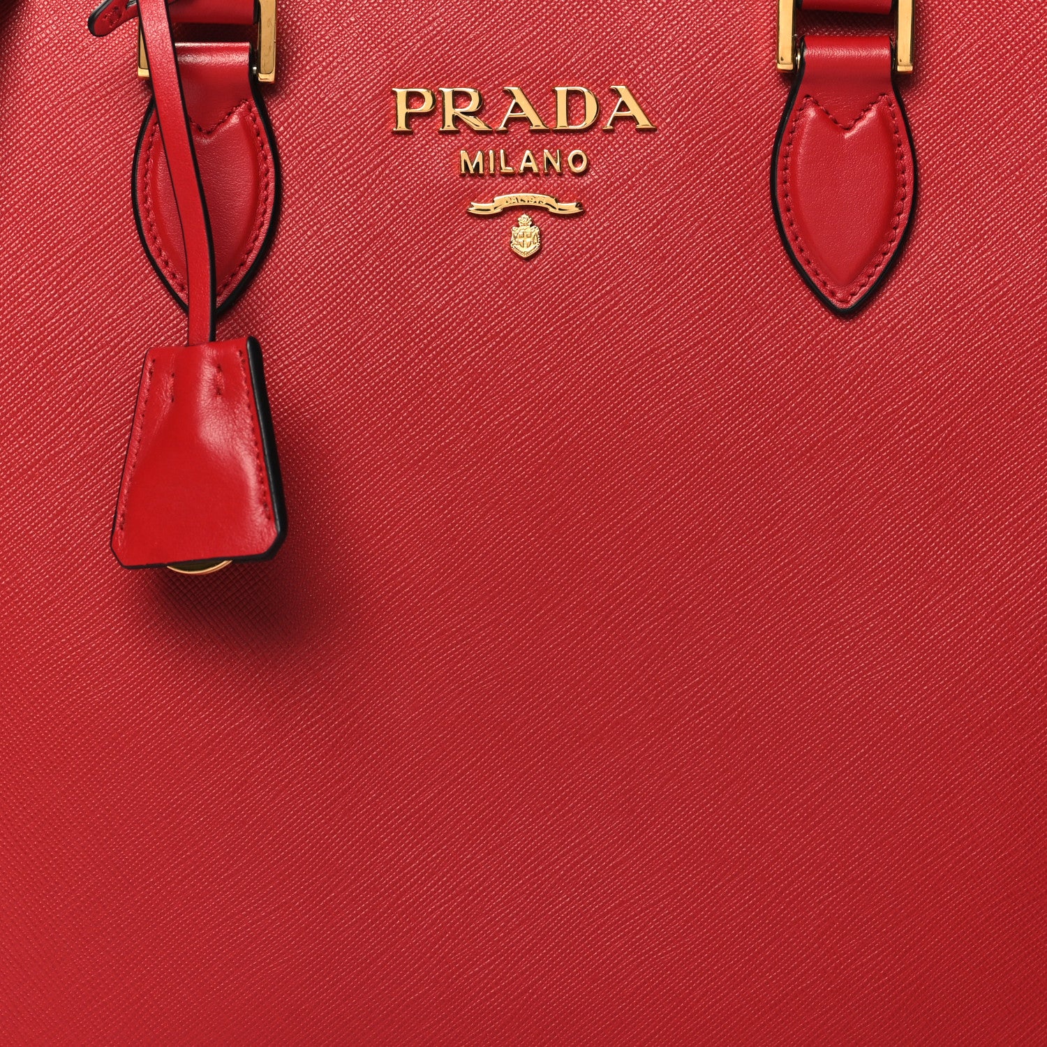 Prada Saffiano Soft Calfskin Tote Fuoco 7 of 9