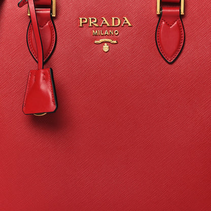 Prada Saffiano Soft Calfskin Tote Fuoco 7 of 9