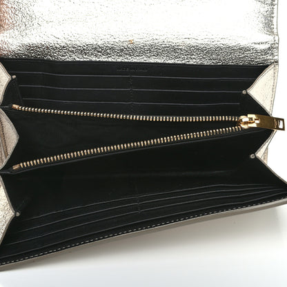 Saint Laurent Metallic Calfskin Classic Monogram Cassandre Wallet Silver 5 of 10