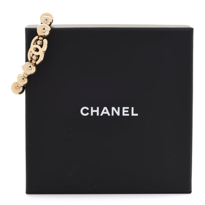 Chanel Metal Beaded CC Bracelet Gold 6 of 6