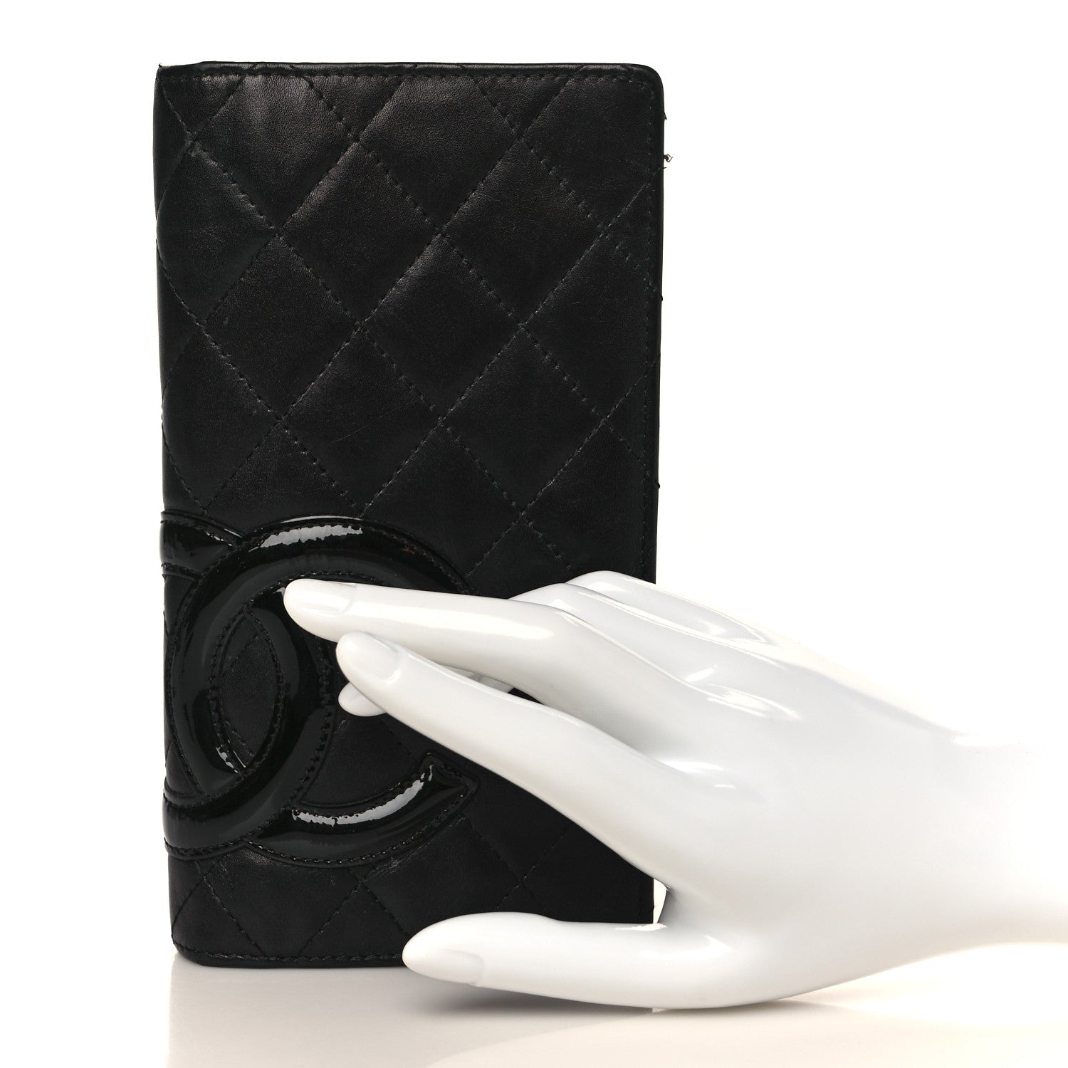 Chanel Calfskin Quilted Cambon Yen Wallet Black 2 of 13