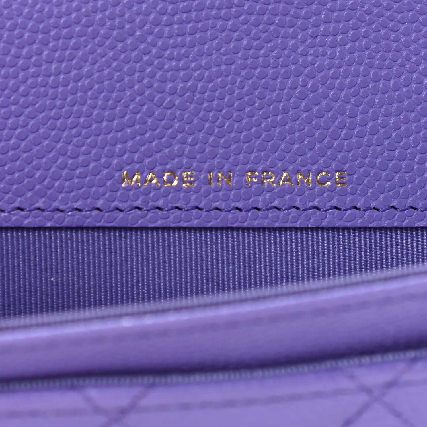 Chanel Caviar Quilted Flap Card Holder Wallet Purple 7 of 8