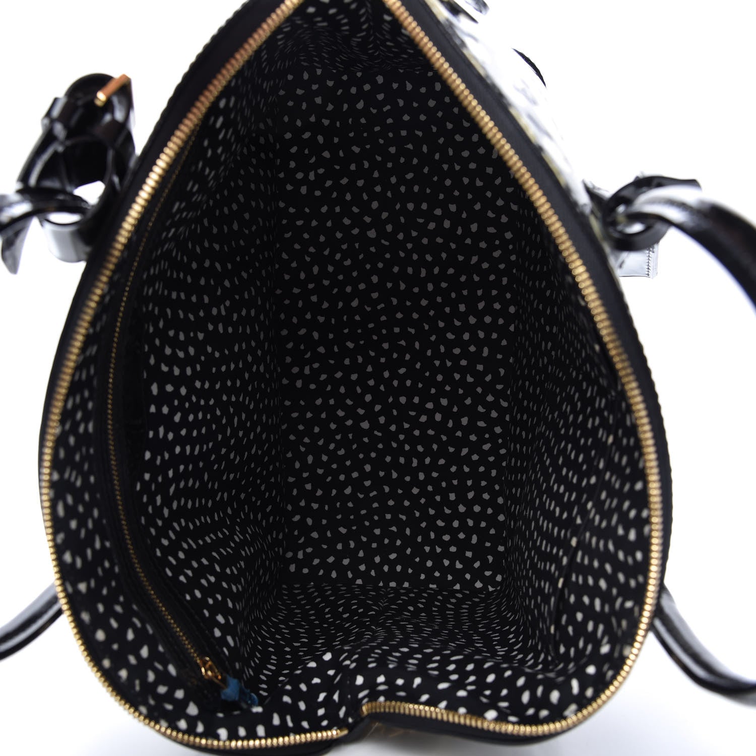 Louis Vuitton Vernis Kusama Infinity Dots Lockit MM Black 5 of 9