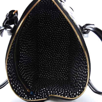 Louis Vuitton Vernis Kusama Infinity Dots Lockit MM Black 5 of 9