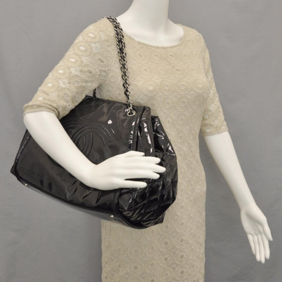 Vinyl Lipstick Tote Black