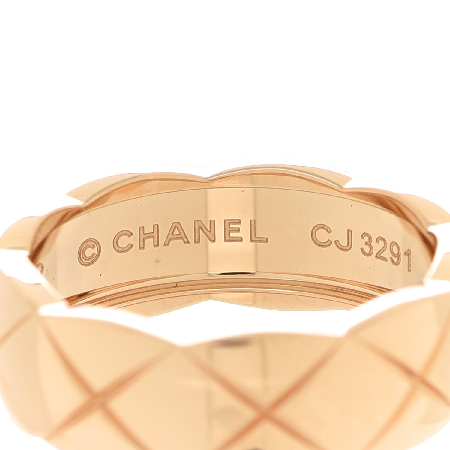 Chanel 18K Yellow Gold Small Coco Crush Ring 52 6 5 of 7