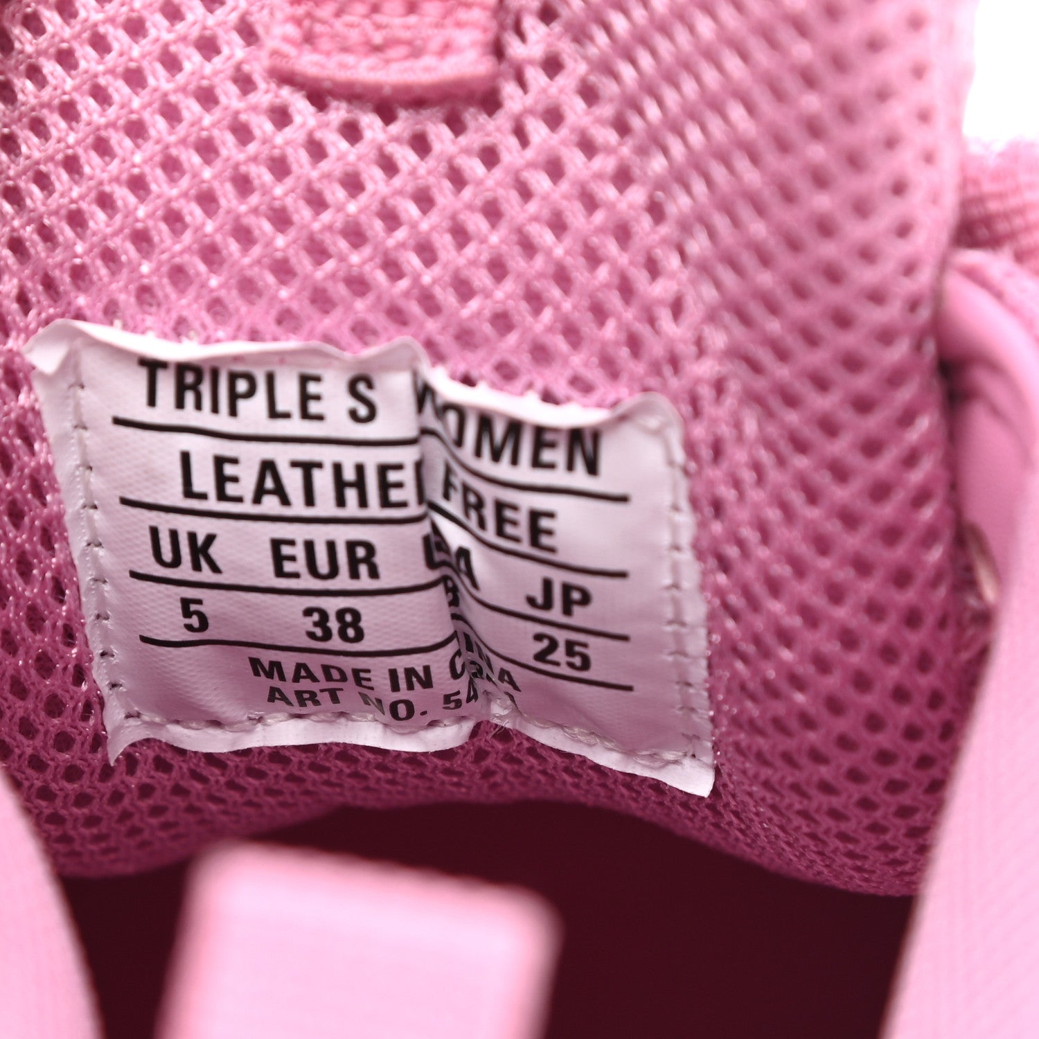 Balenciaga Fabric Mesh Clear Sole Womens Triple S Sneakers 38 Pink 8 of 8