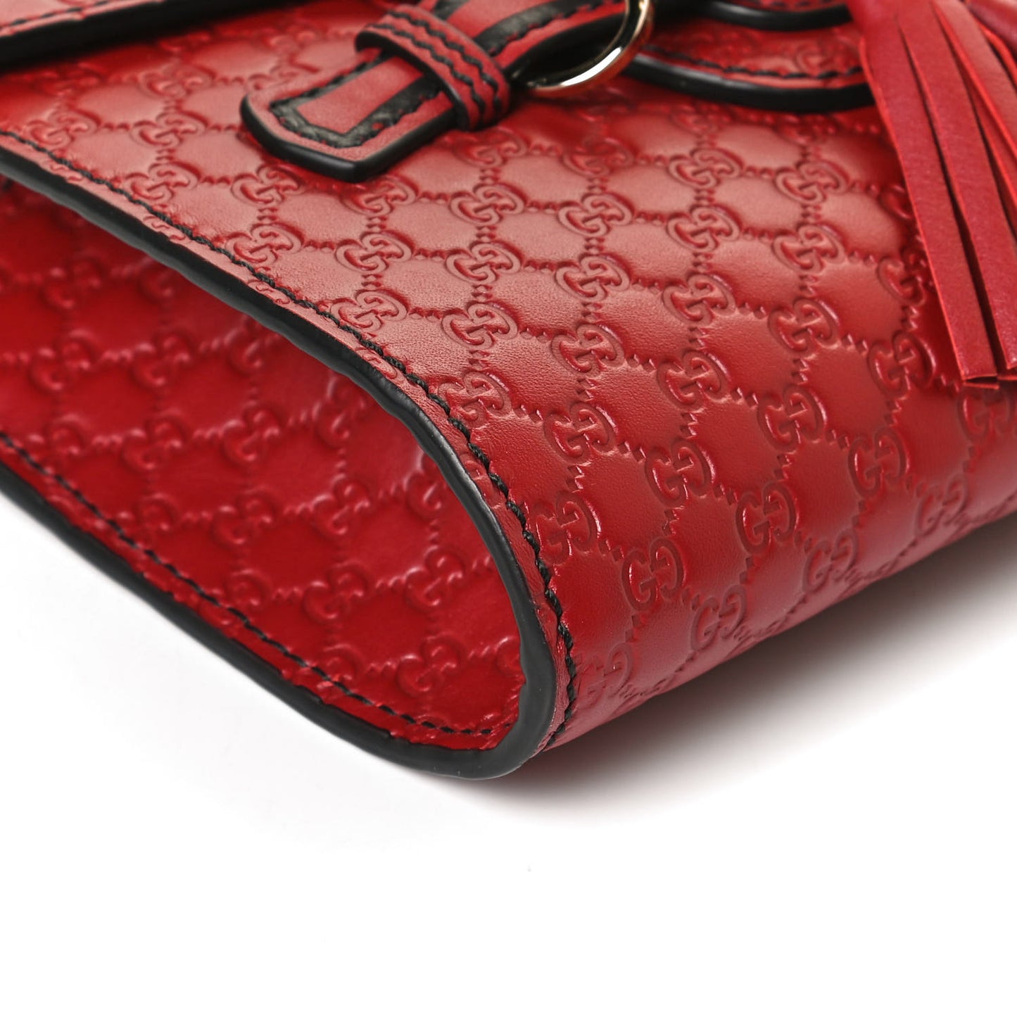 Soft Microguccissima Mini Emily Chain Shoulder Bag Rosso