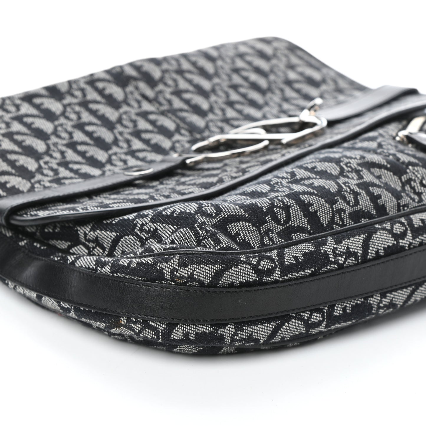 Monogram Flap Messenger Navy Blue