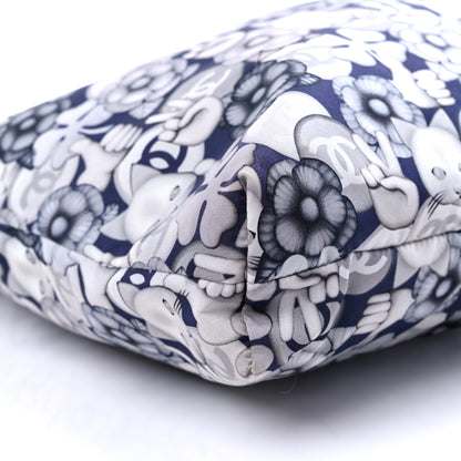 Chanel Nylon Cat Emoticon Tote Navy Silver 8 of 9