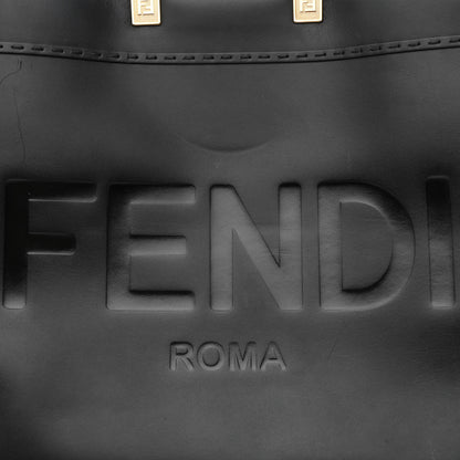 Fendi Vitello King Plexiglass Large Fendi Sunshine Shopper Tote Black 7 of 12