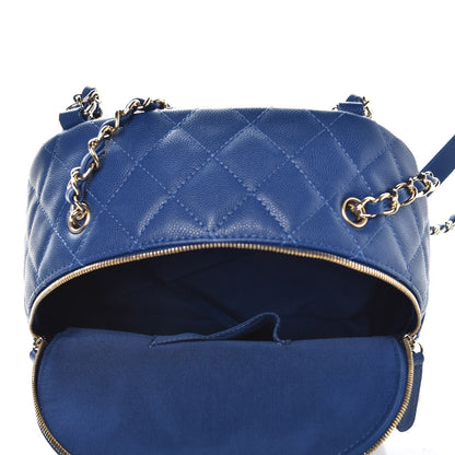 Chanel Caviar Quilted Large CC Day Backpack Blue 5 of 13