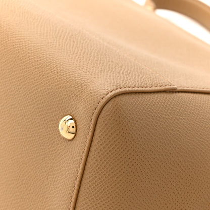 Salvatore Ferragamo Hammered Calfskin Carrie O Shoulder Bag Camel 11 of 11