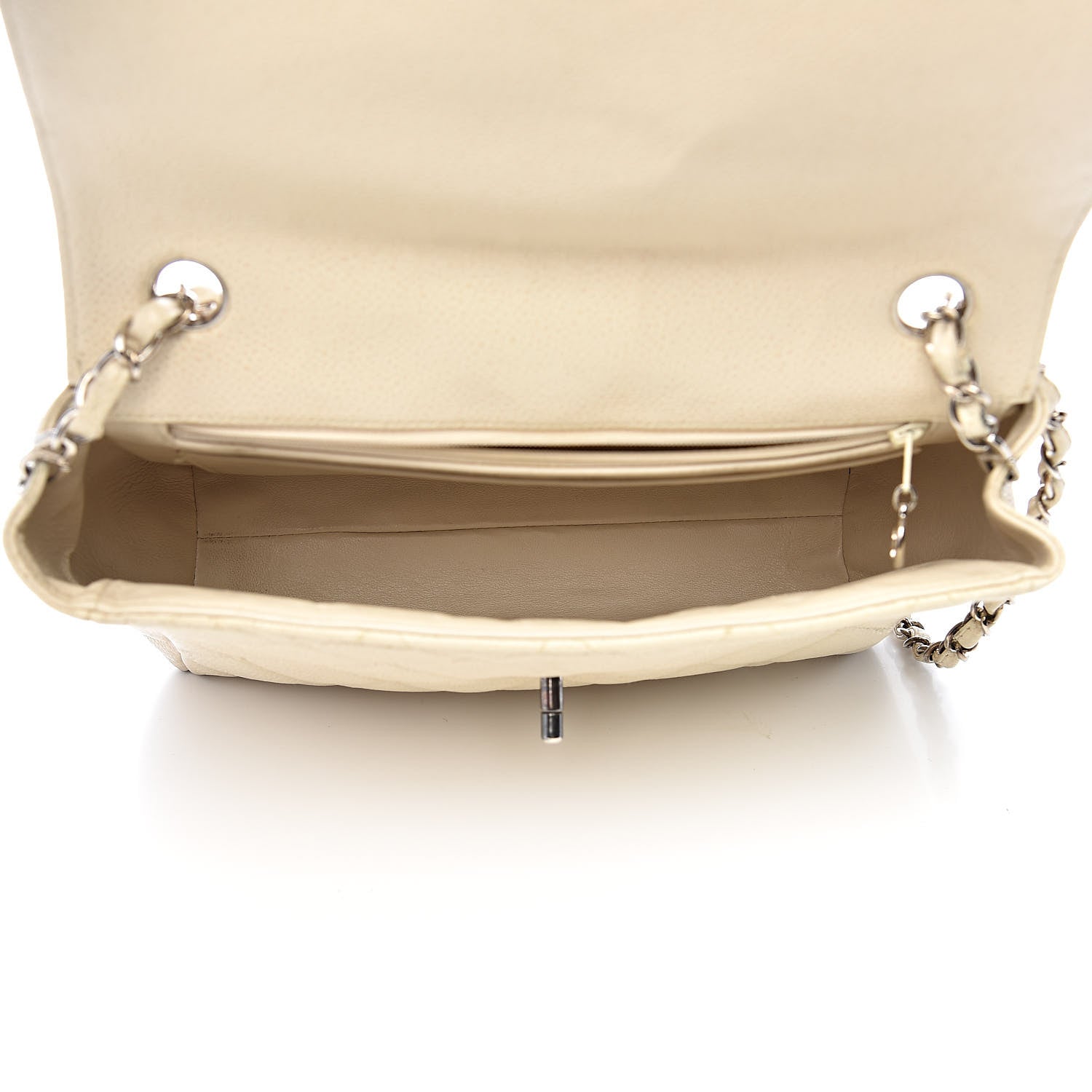 Chanel Caviar Quilted Small Single Flap Light Beige 5 of 21