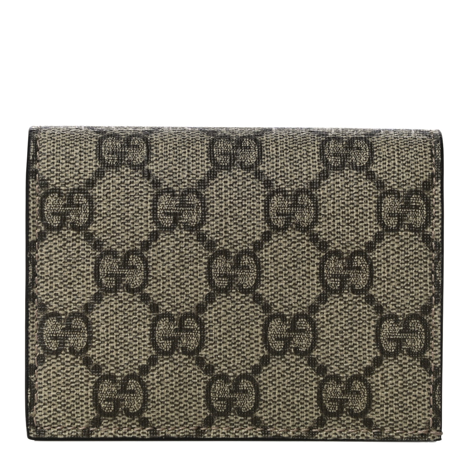 Gucci GG Supreme Monogram Card Case Beige 1 of 10