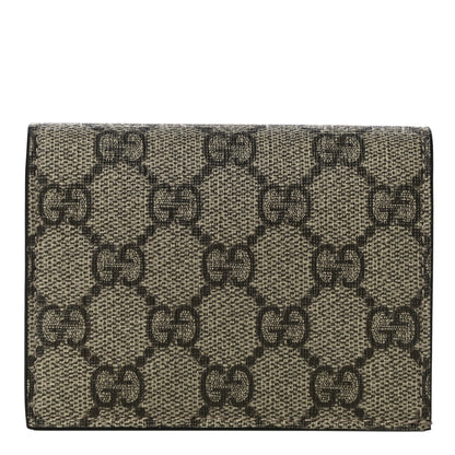 Gucci GG Supreme Monogram Card Case Beige 1 of 10
