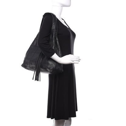 Chanel Calfskin Square Stitched Tassel Bag Black 2 of 12