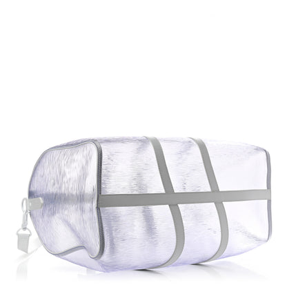 Louis Vuitton PVC Epi Embossed Wavy Keepall Bandouliere 50 White 3 of 9