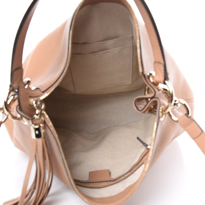 Gucci Pebbled Calfskin Large Soho Hobo Camelia 5 of 11